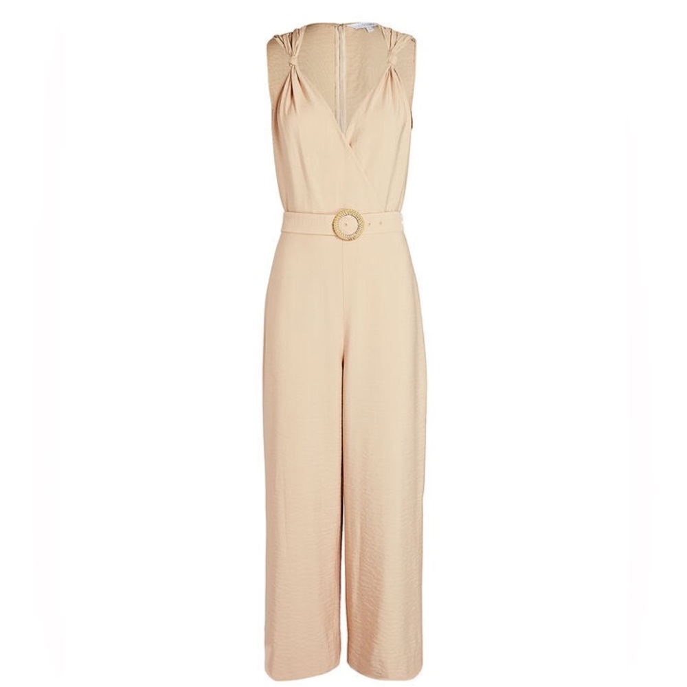 NEW Intermix Paula Twill Jumpsuit in Beige - size 12